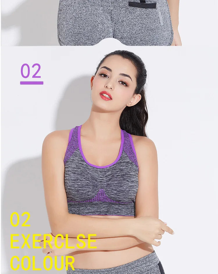New Sports Bra Women Seamless Gym Jogging Crop Top Yoga Fitness
