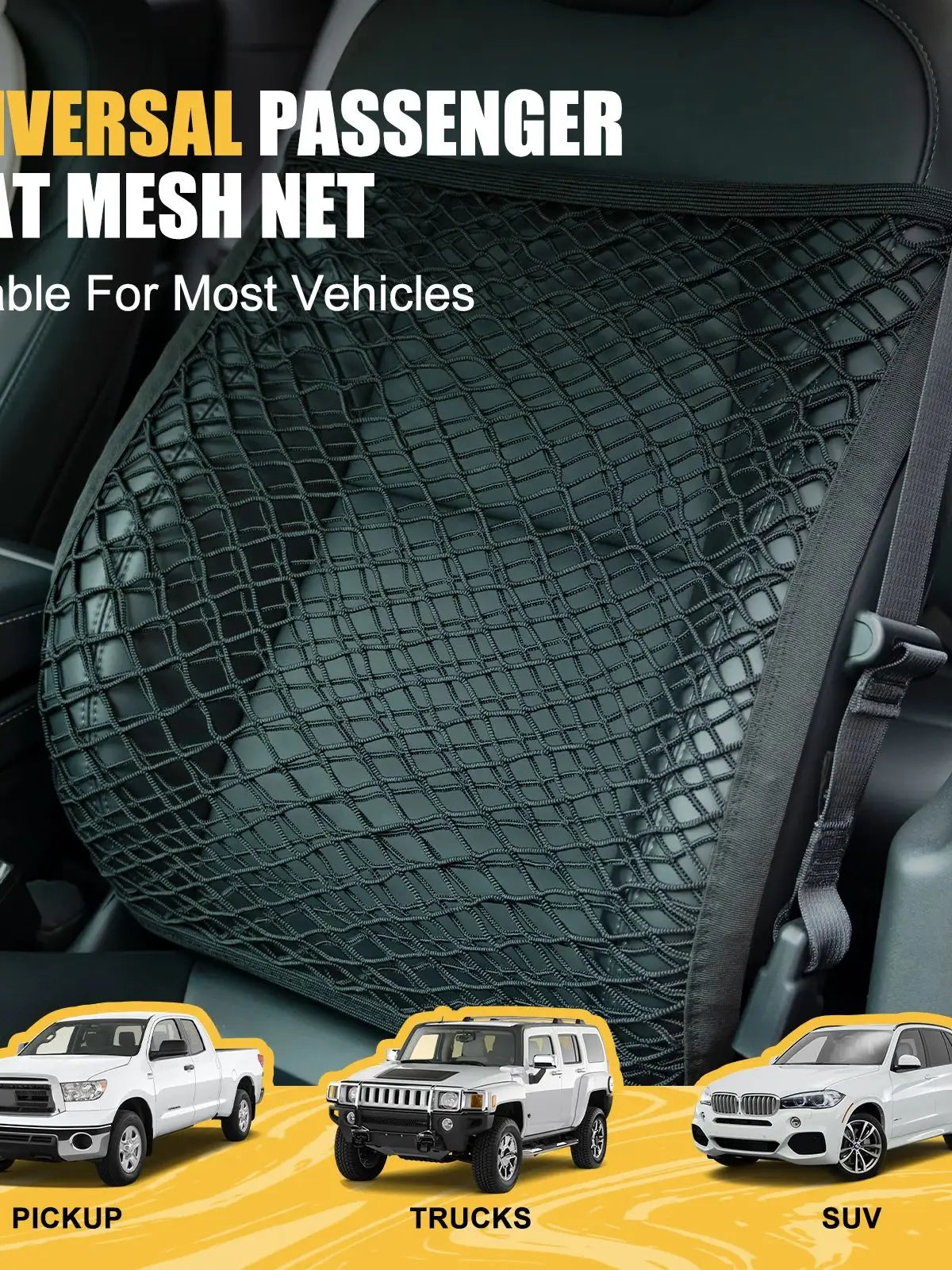 Car Seat Net  Elastic Double Layer Storage Mesh Net Fit