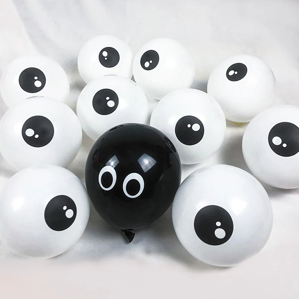 50/30/20/10Pcs 5inch White Eyes Balloons Halloween Balloons