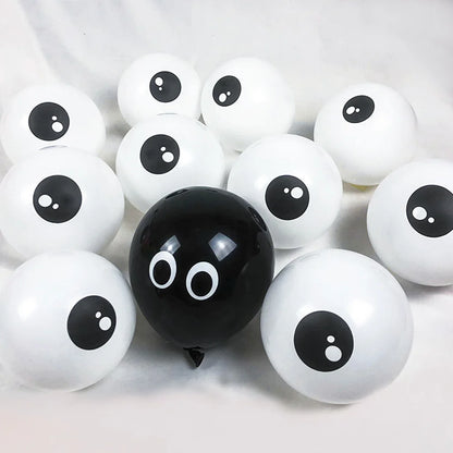 50/30/20/10Pcs 5inch White Eyes Balloons Halloween Balloons