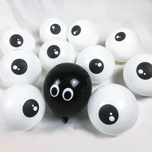 50/30/20/10Pcs 5inch White Eyes Balloons Halloween Balloons