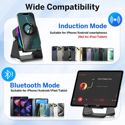 5 In 1 Auto-induction 5000mAh Wireless Induction Speaker