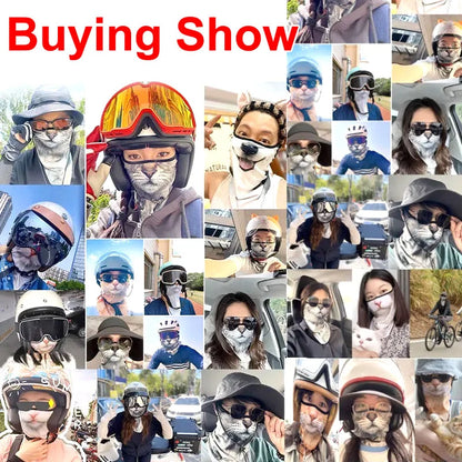 3D Ear Hanging Cycling Animal Face Mask Animal Pattern