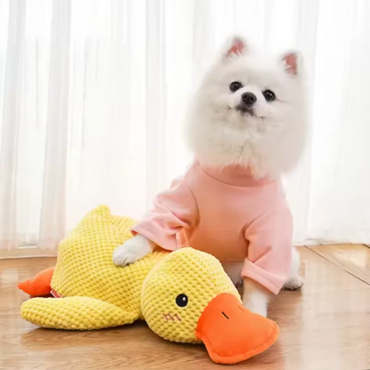 Duck dog toy plush chew resistant durable dog toy