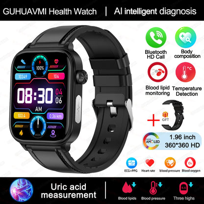 New AI Diagnosis Blood Lipids Body composition Test Smart Watch