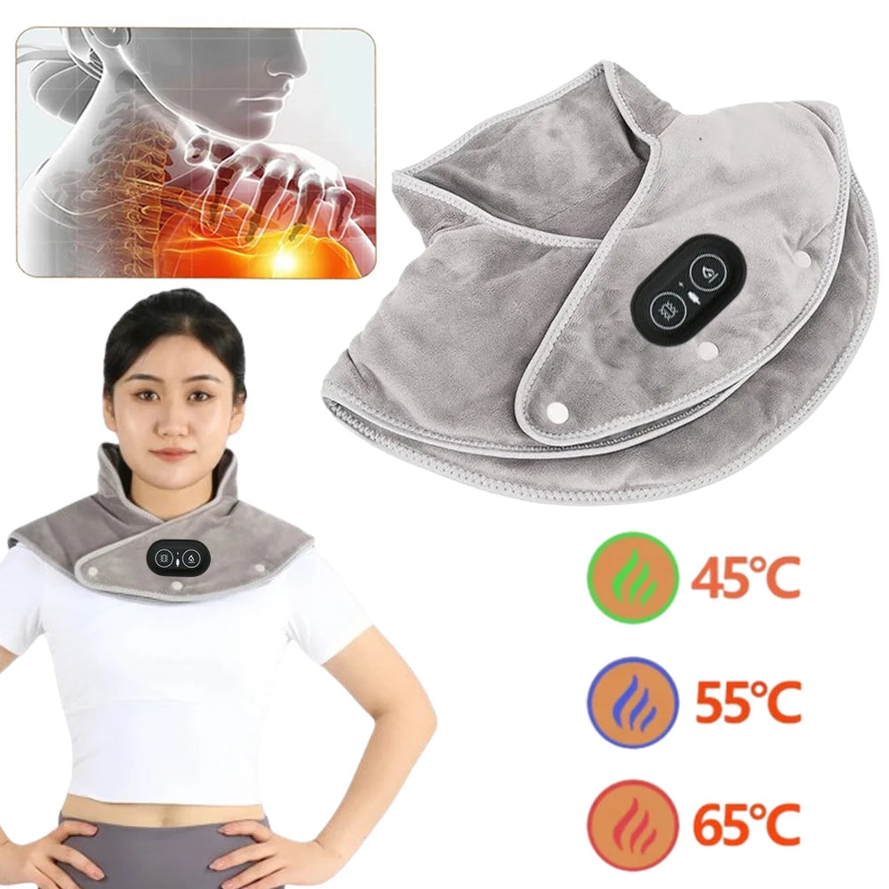 Electric Heating Shoulder Neck Pad Massager Brace