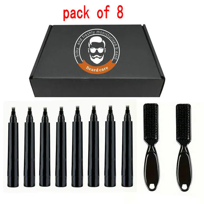 Beard Filling Pen Kit Beard Enhancer Brush Beard