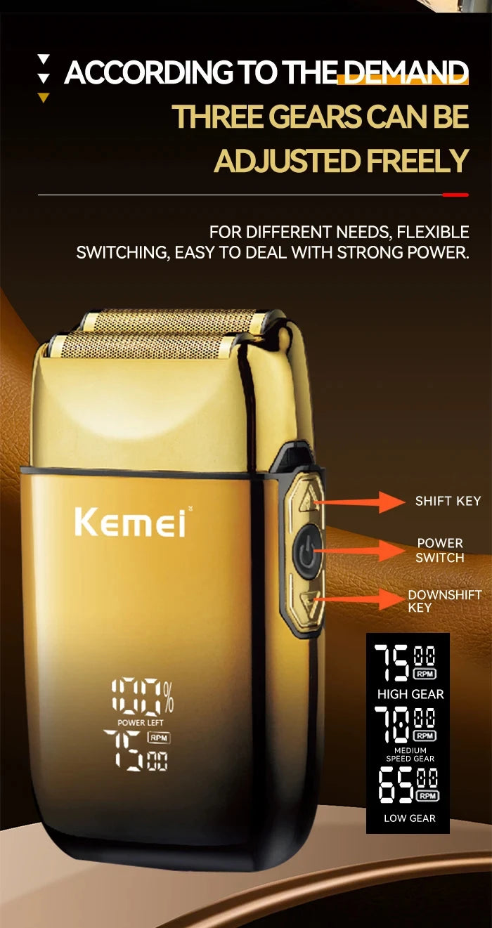 Kemei KM-TX10 USB Charging Electric Shaver For Men