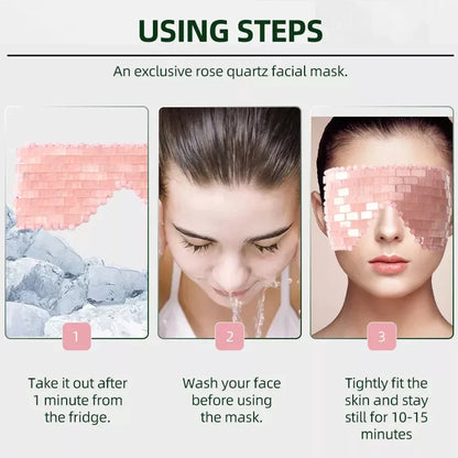 Rose Quartz Jade Eye Mask Facial Cooling Mask Massage