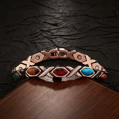 Lucky  Magnetic Therapy Bracelet for Women; Adjustable Copper