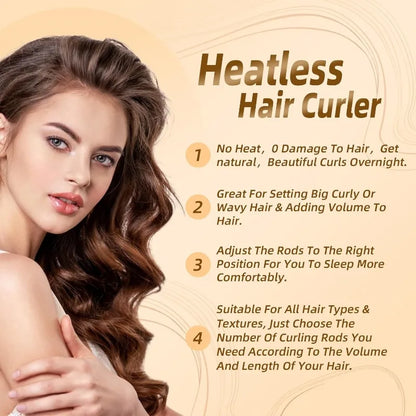 Satin Flexi Rods for Heatless Overnight Jumbo Curls