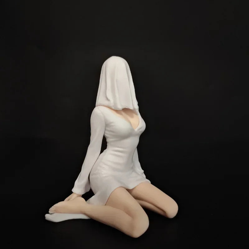 New Mysterious Ghost Lady PVC Figure Mini Anime Girl Figurine Ornament for Computer Desk