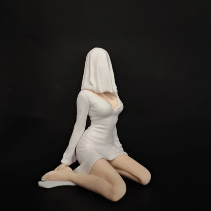 New Mysterious Ghost Lady PVC Figure Mini Anime Girl Figurine Ornament for Computer Desk