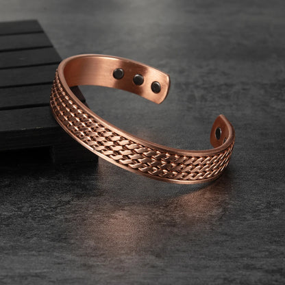 Vinterly Twisted  Magnetic Therapy Adjustable Wide Bangles