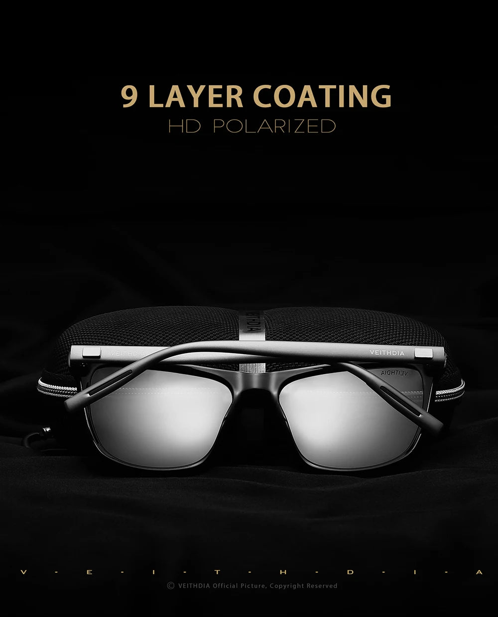 VEITHDIA Brand Sunglasses Unisex Retro Aluminum+TR90