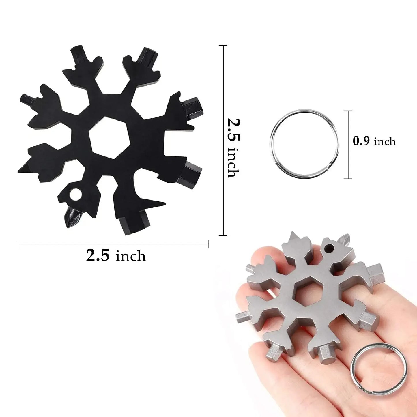 18-in-1 Snowflake Multi-Tool Snowflake Torque Wrench Tools