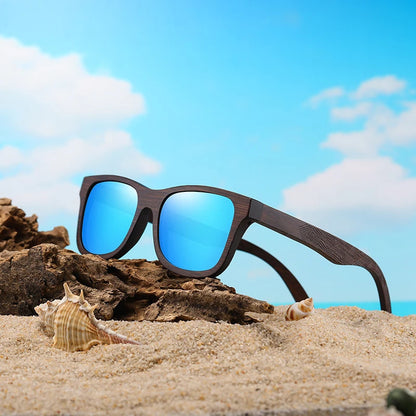 GM Natural Bamboo Wooden Sunglasses Polarized Glasses