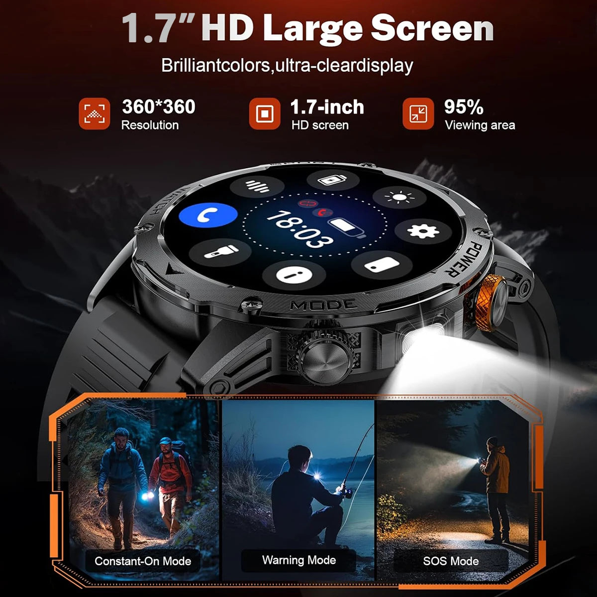 New Military T-Rex 3 Ultra 1000mAh Battery Smart Watch