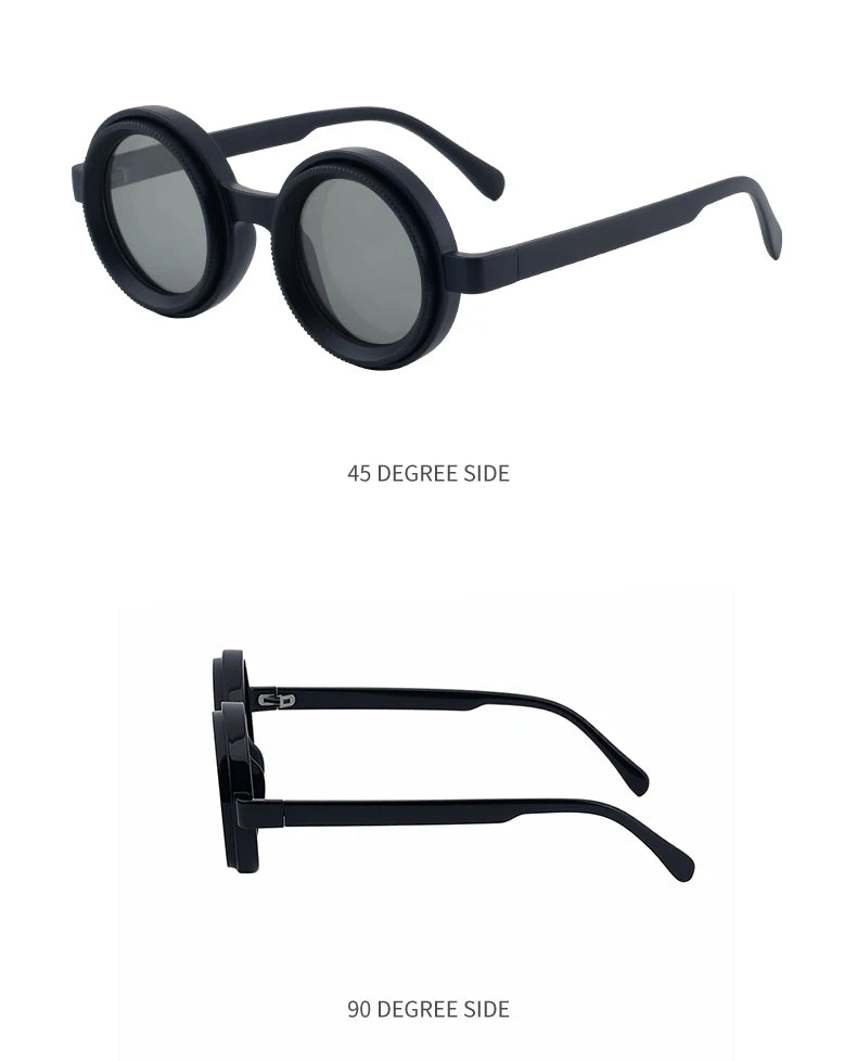 Polarized Small Frame Round Steampunk ND9 Adjustable