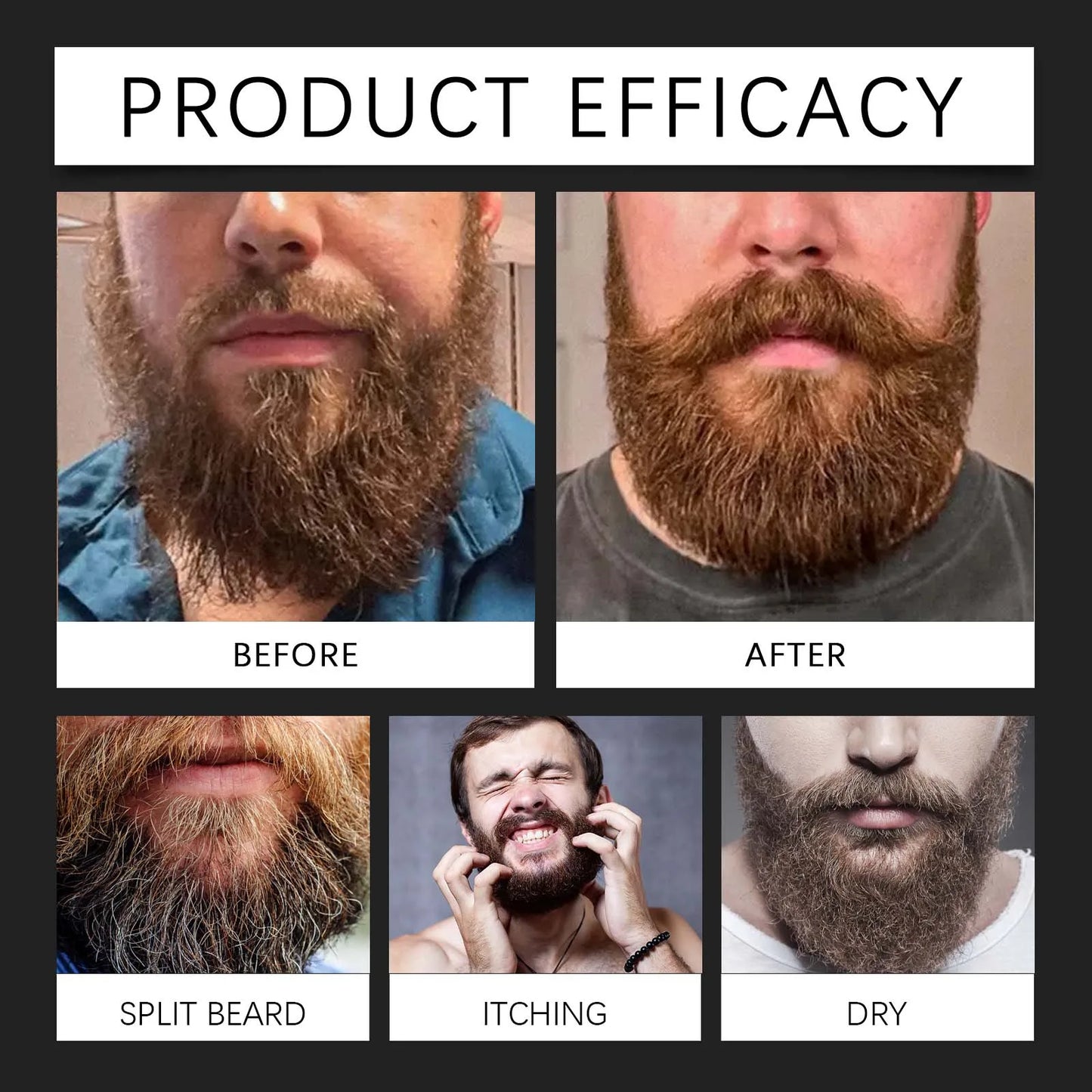 Natural Plant Extract Hair Care Set For Men 2in1 Beard Care