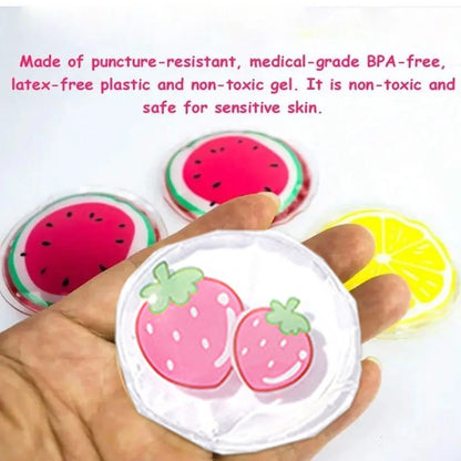 Fruit-Themed Gel Eye Mask – Hot & Cold Compress Pads