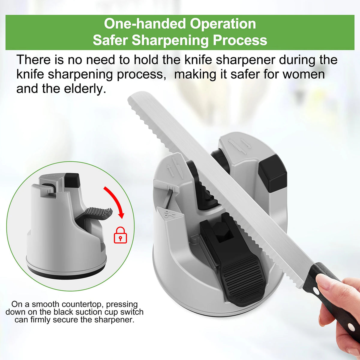 Knife Sharpeners Kitchen Multi-function Suction Cup