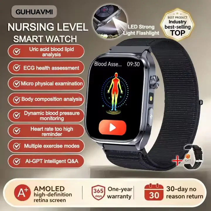 New AI Health Care Accurate detection ECG Smart Watch