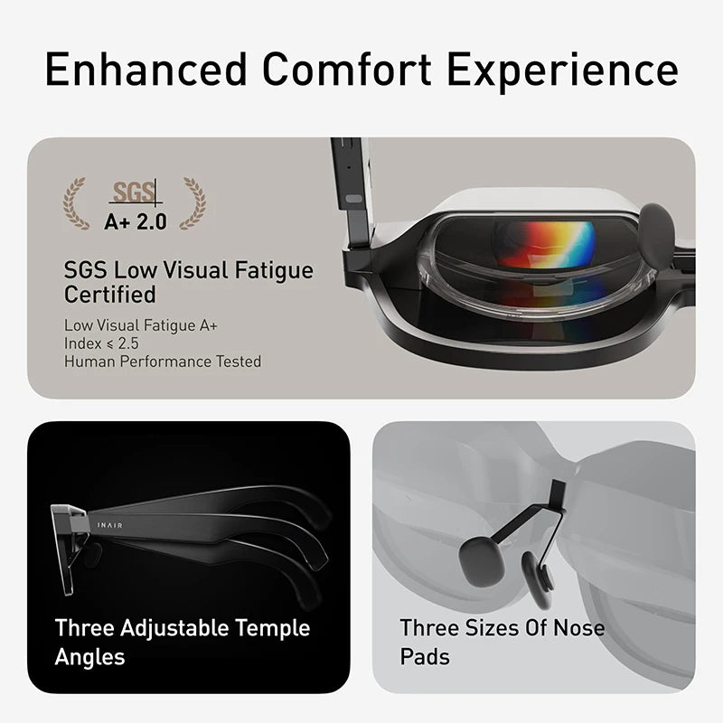INAIR 2 PRO AI Smart AR Glasses | Reality/Virtual Switch