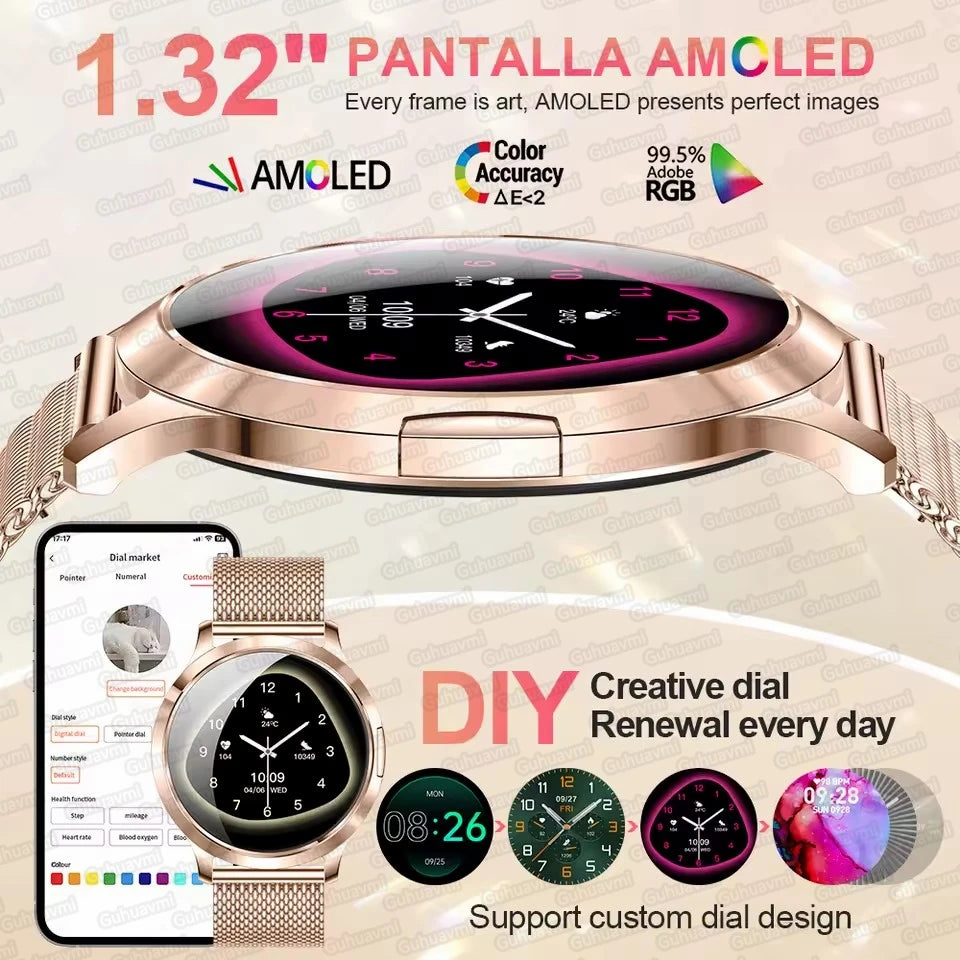 New Smart Watch For Women Gift 1.32 Inch Full Touch Screen