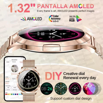 New Smart Watch For Women Gift 1.32 Inch Full Touch Screen