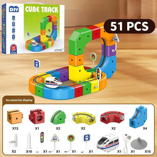 Magical Track Train USB Rechargeable 3D Building Tracks