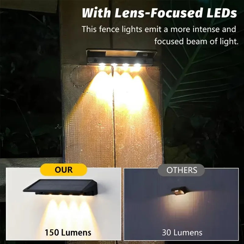 1-4pcs Solar Wall Light Outdoor Waterproof Solar Light