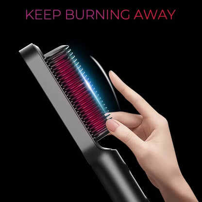 Electric Heating Comb Hair Straightener Portable Fast Heating