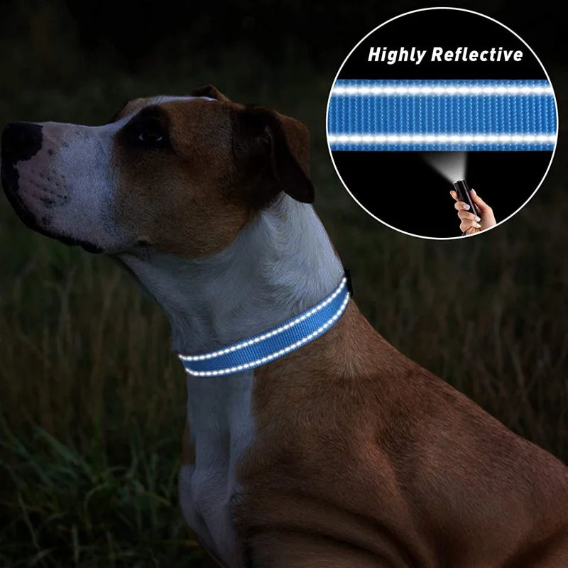 Pet Dog Collar Nylon Reflective Neck Collar