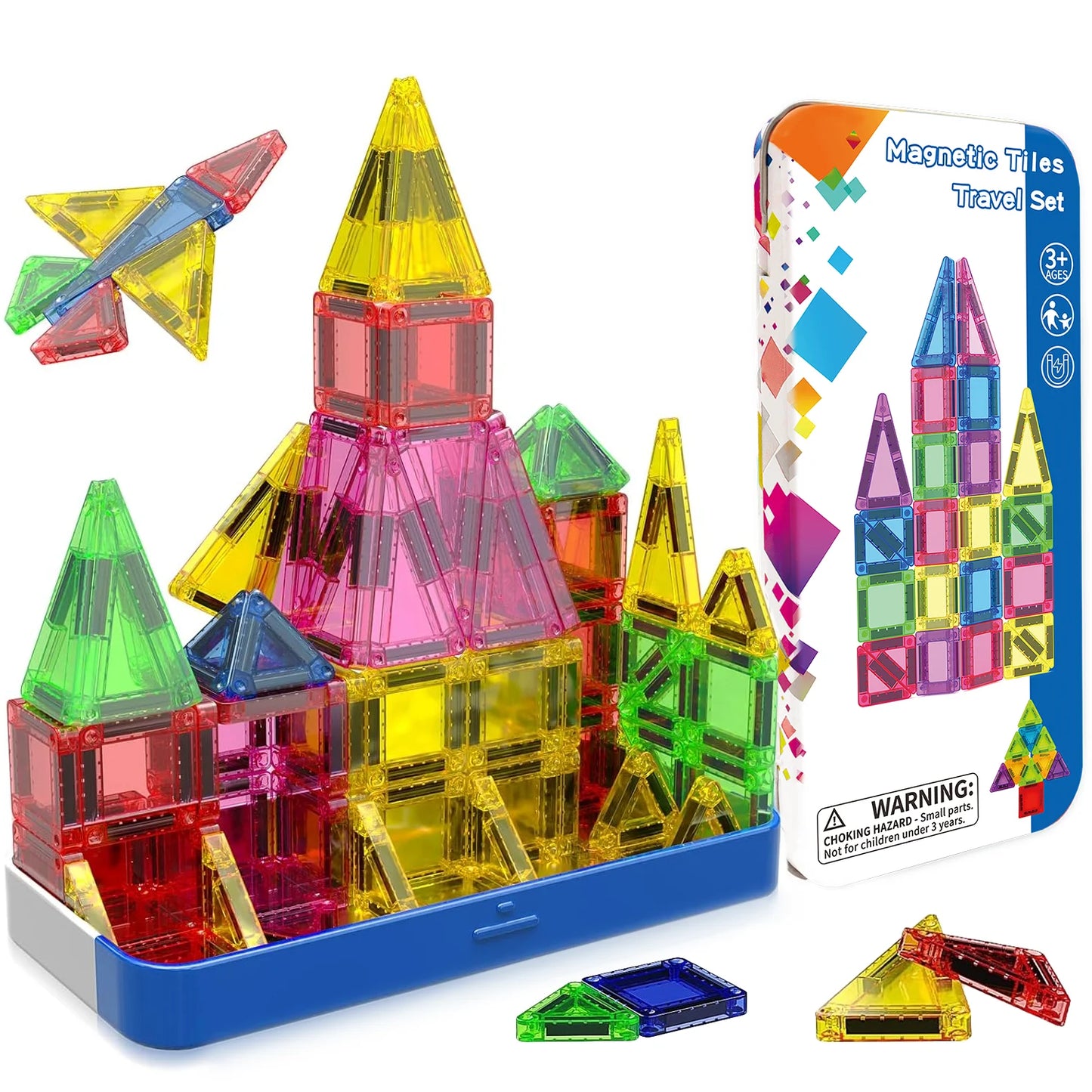 Mini Magnetic Building Blocks Set with Storage Box