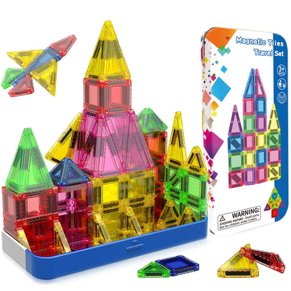 Mini Magnetic Building Blocks Set with Storage Box