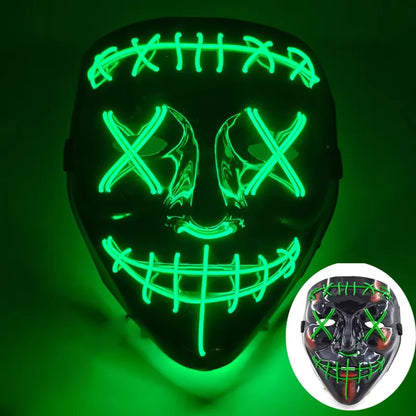 Wireless LED Neon Purge Mask & Fiber Optic Gloves