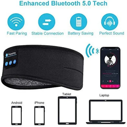 Bluetooth Earphones Sports Side Sleeping Headband Elastic