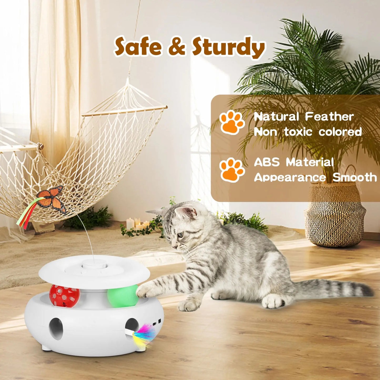 Interactive Cat Toy Automatic Toys 3-in-1 Electric Toy
