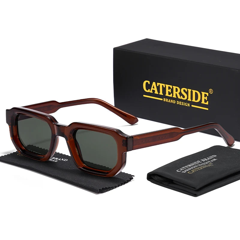 CATERSIDE New Vintage Punk Men Sunglasses Small Frame