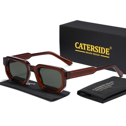 CATERSIDE New Vintage Punk Men Sunglasses Small Frame