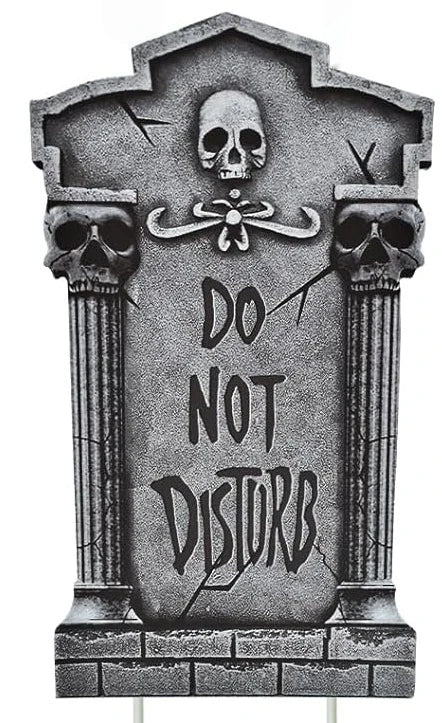 Halloween Tombstone Yard Sign Decorations with Stakes Skeleton