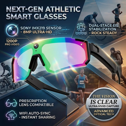 New 800W Pixel Smart AI Glasses 1080P Video Recording Camera