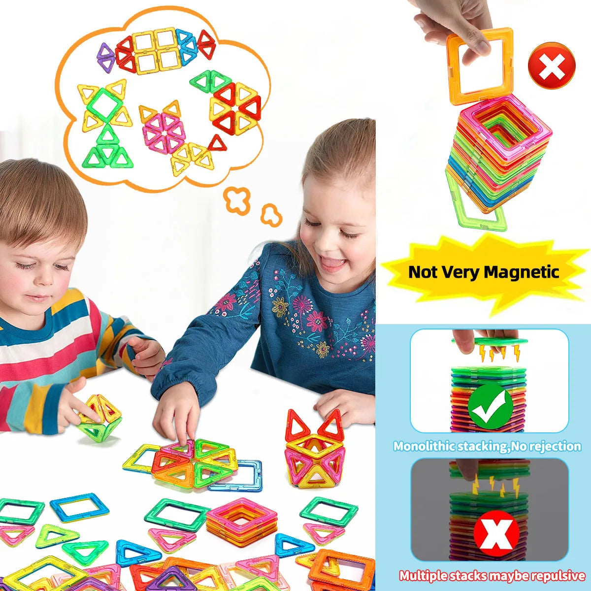 Magnetic Building Blocks DIY Learning Educational Magnet Toys