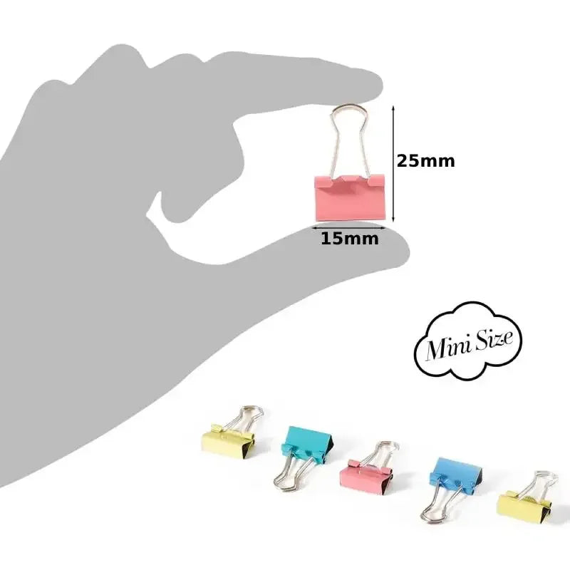 60pcs Mini Binder Clips Color Binder Clip Small Paper Clip