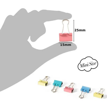 60pcs Mini Binder Clips Color Binder Clip Small Paper Clip