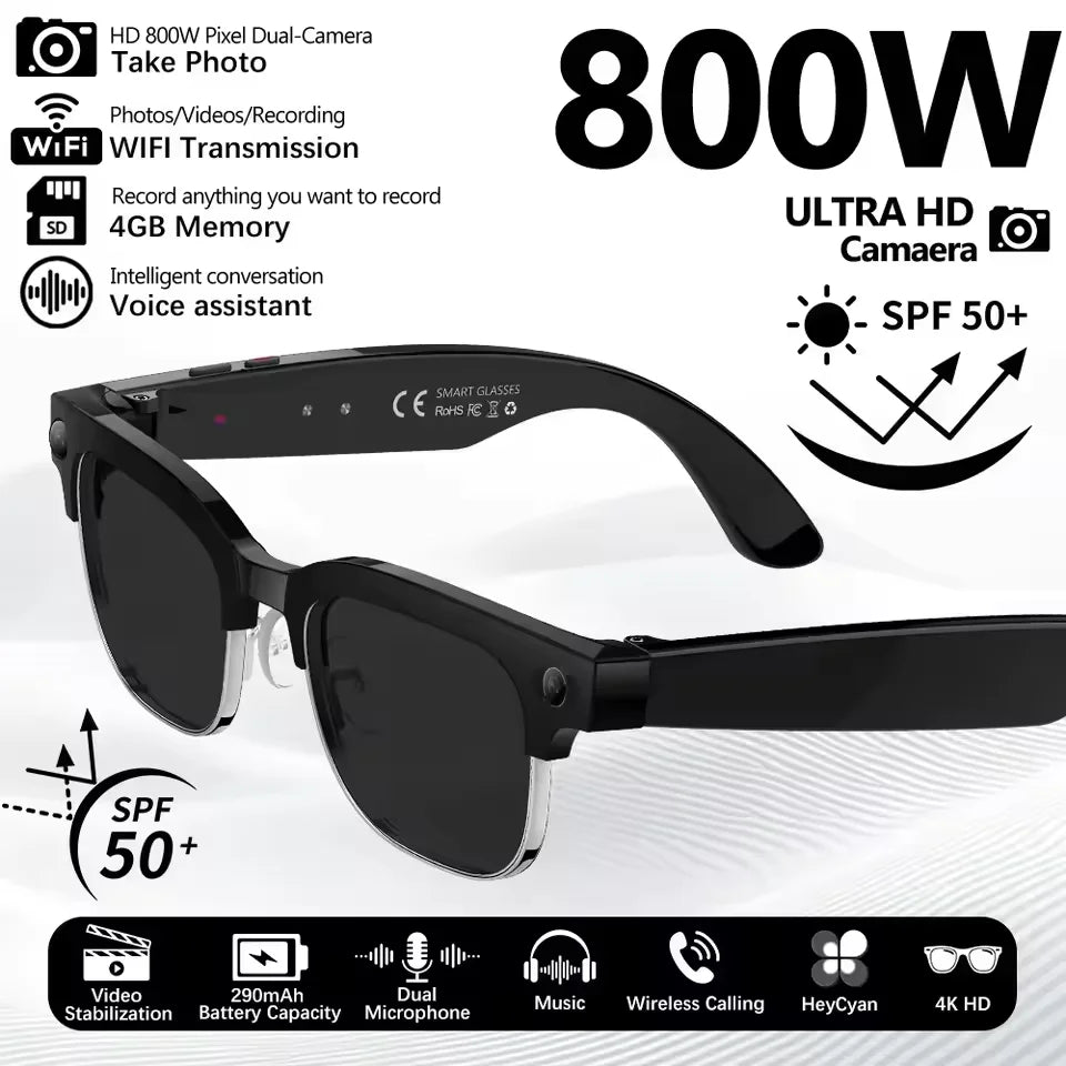New Upgrade 800W Pixel Smart Glasses With Camera