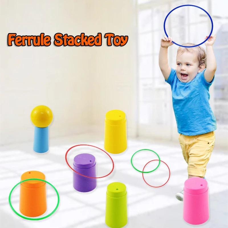 Children Throw Circle Game Ferrule Stacked Toys Fun Indoor Outdoor