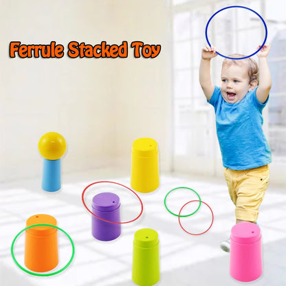 Children Throw Circle Game Ferrule Stacked Toys Fun Indoor Outdoor