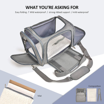 Dog Carrier Bag Soft Side Backpack Cat Pet Carriers